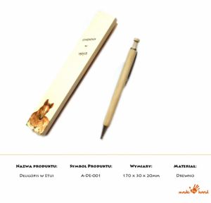 Gadżety - Drewniany długopis w etui