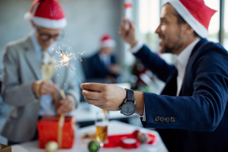 Celebracja imprezy świątecznej - przemówienie jednego z pracowników