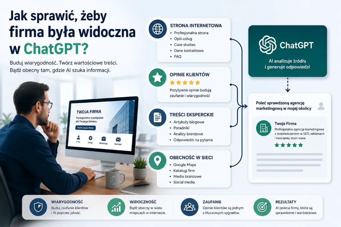 Jak sprawić, żeby firma była widoczna w ChatGPT i narzędziach AI